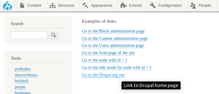 Rendering custom links in Drupal 8