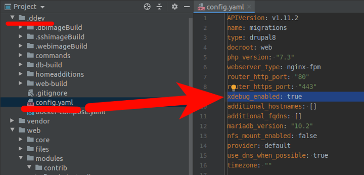 Enabling Xdebug in a DDEV installation for Drupal