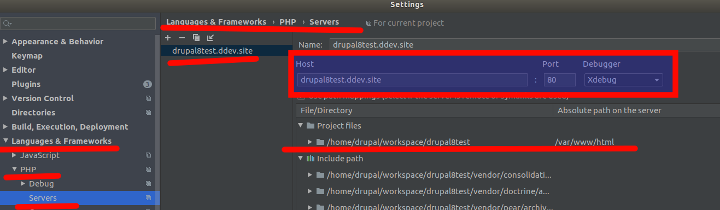 XDebug as Server configuration in PHPStorm